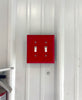 Aluminum Double Toggle Light Switch Cover