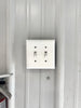 Aluminum Double Toggle Light Switch Cover