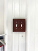 Aluminum Double Toggle Light Switch Cover