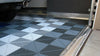 diamond plate baseboard and transition strips in garage